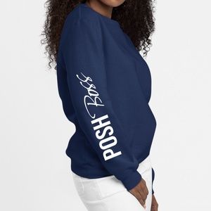 Sweatshirt with Posh Boss Sleeve Design BOUTIQUE